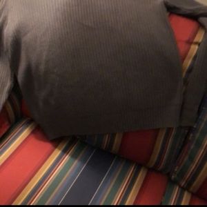 Calvin Klein zip front ribbed sweater size L